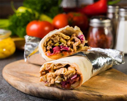 Chicken Shawarma Wrap Sandwich