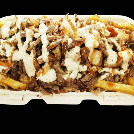 Mixed (chicken And Beef ) Shawarma And Fries Plate