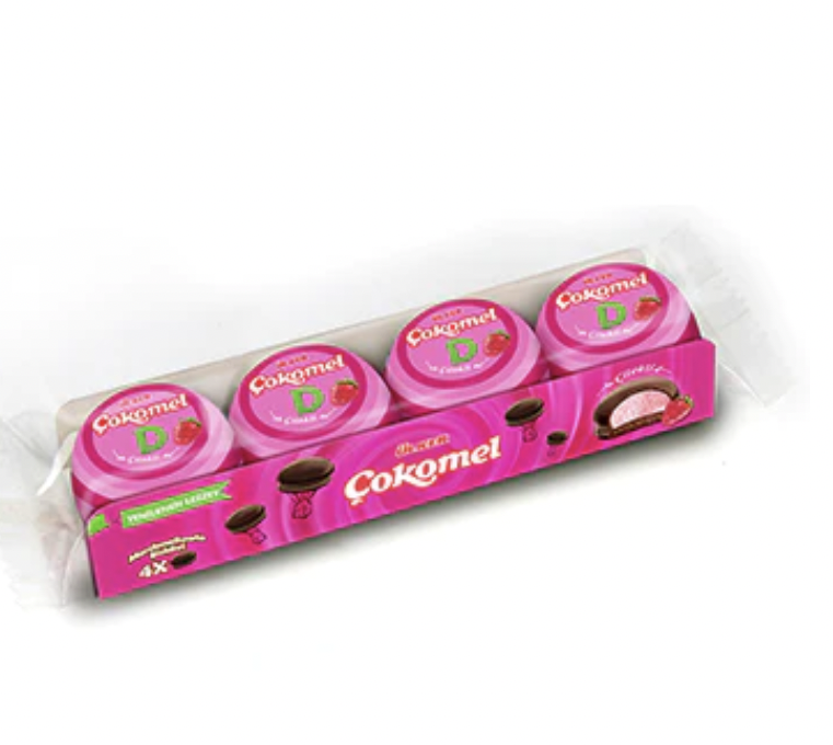 Cokomel Strawberry Marshmallow 4 Pack 12 Gr