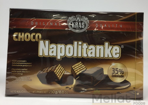 Chocolate Coated Wafer With Chocolate Cream Filling 250gr