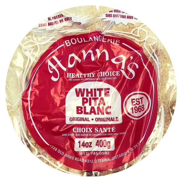 Hanna’s White Pita 400g
