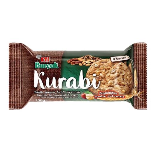 Eti Burcak Oat Kurabi Biscuits With Hazelnut 198 G / Eti Burçak Fındıklı Yulaflı Kurabi Bisküvi 198