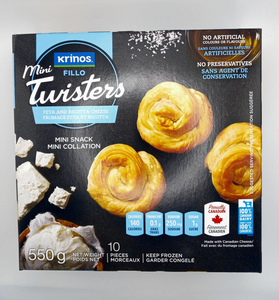 Krinos Fillo Mini Twisters Feta And Ricotto 550gr