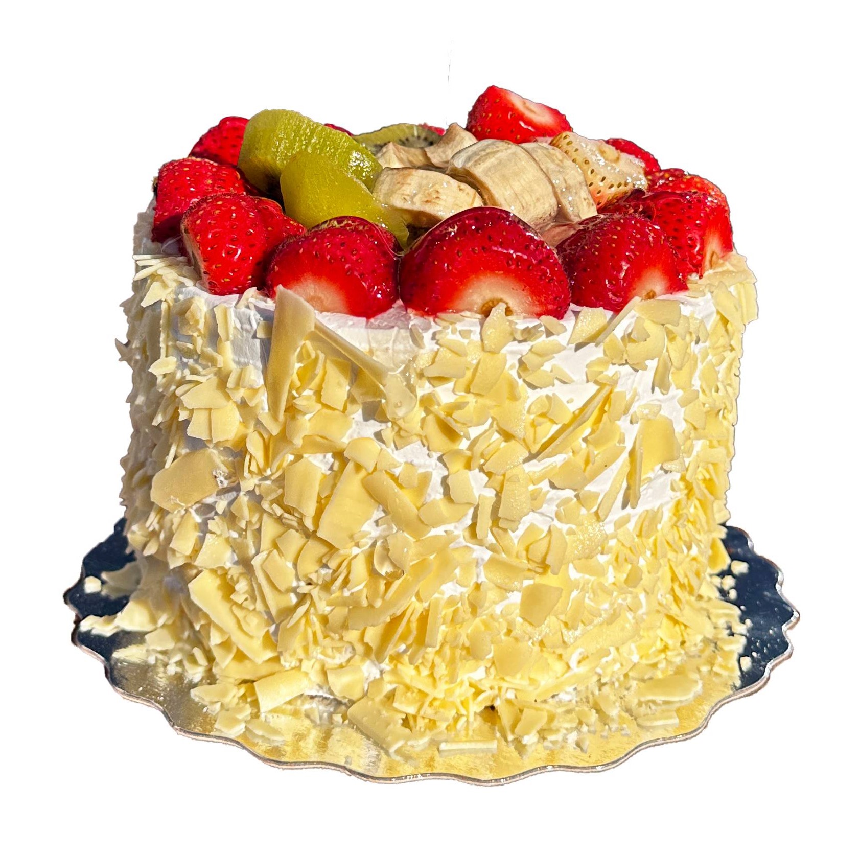 Vanilla Fruit Cake (strawberry & Banana / 6inch For 8 People)