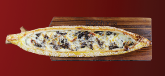 Mushroom Cheese Pide