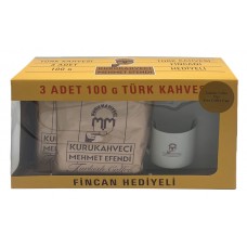Kurukahveci Mehmet Efendi Türk Kahvesi (fincan Hediyeli) 3x100g