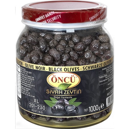 Oncu Natural Black Olives Xl-l 1000 G / Öncü Doğal Siyah Zeytin Xl-l 1000 G