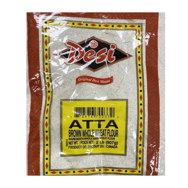 Desi Brown Whole Wheat Flour 2lb