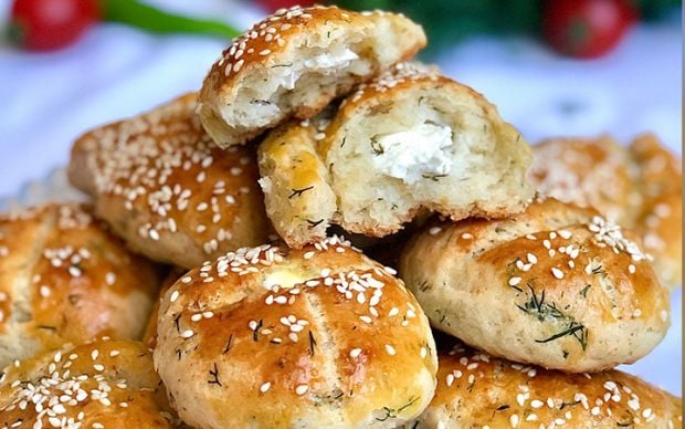 Buns With Feta Cheese Filling