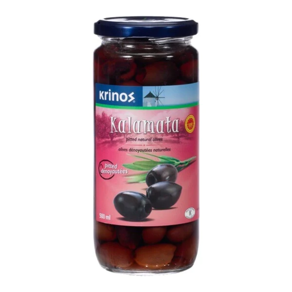 Krinos Kalamata Pitted Natural Olives 500ml