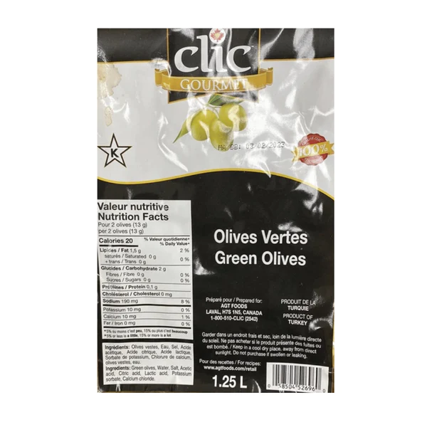 Clic Green Olives 1.25l