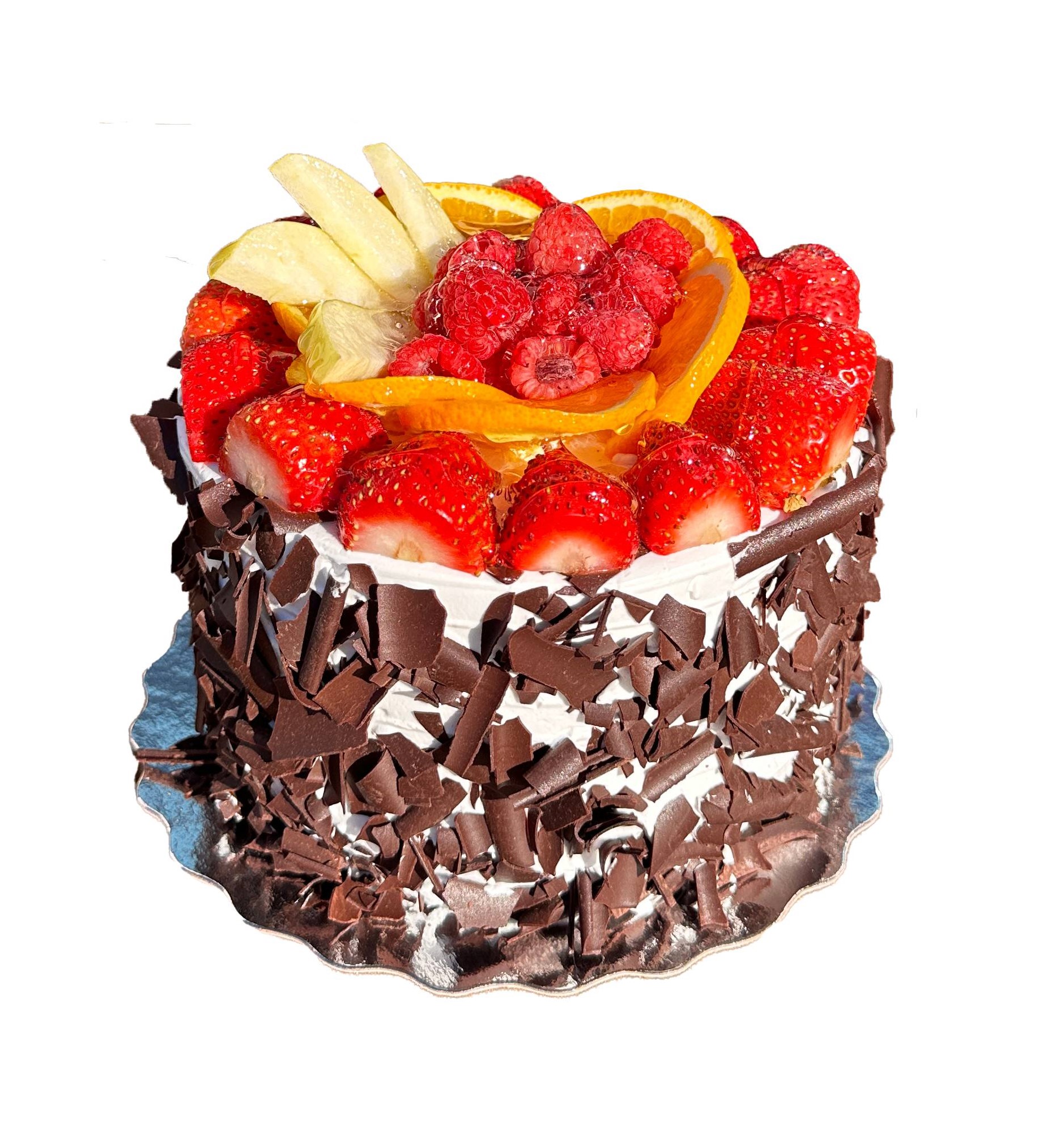Chocolate Fruit Cake ( Strawberry & Banana / 6inch For 8 People)