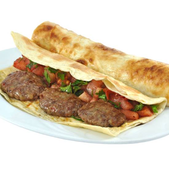 Turkish Kofte (meatball) Wrap