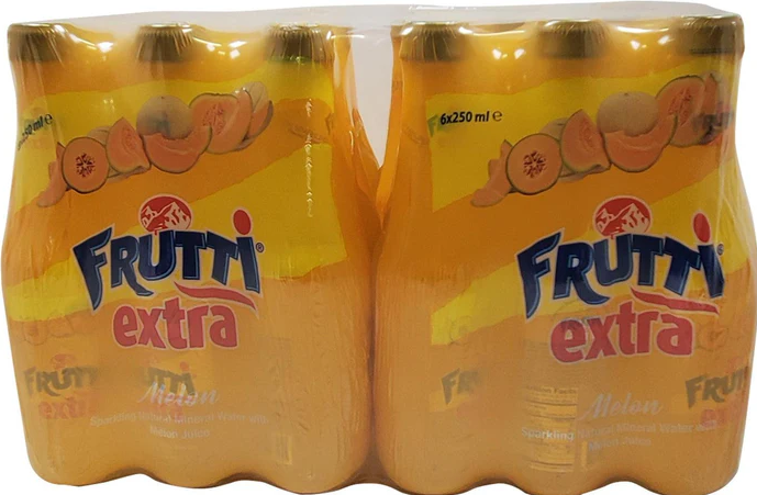 Uludag Frutti Extra Melon Flavored Sparkling Mineral Water 24x250 Ml / Uludağ Frutti Extra Kavunlu M