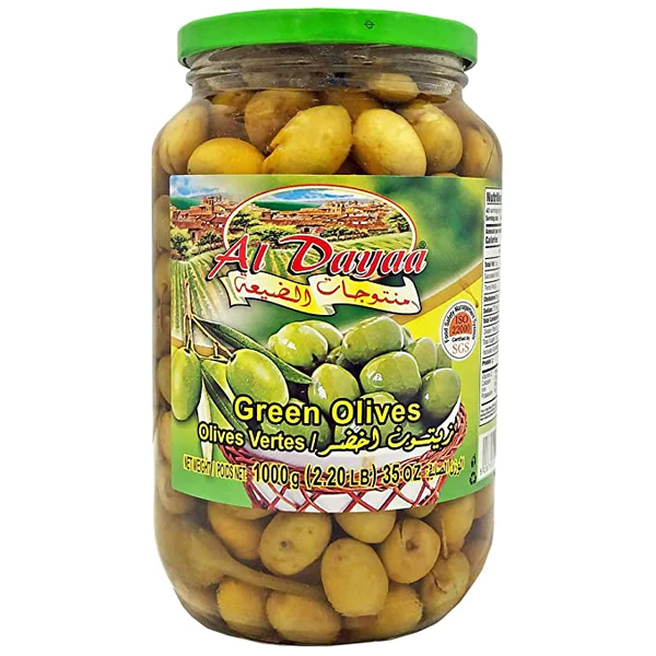 Al Dayaa Green Olives In Brine 3l