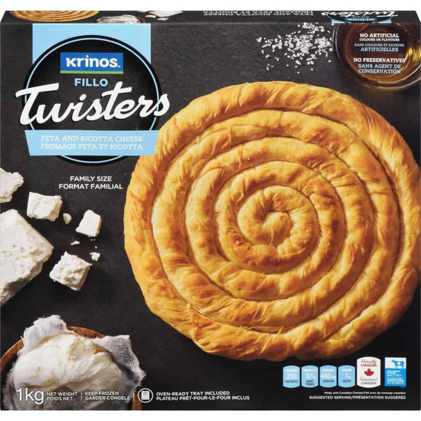 Krinos Fillo Twisters Feta & Ricotta 1kg