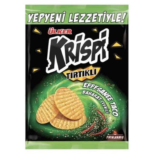 Ulker Krispi Crackers With Spices 43 G / Ülker Krispi Baharatlı Tırtıklı Kraker 43 G