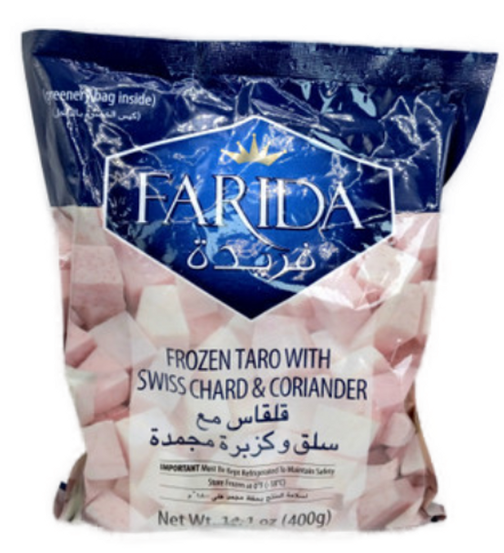 Farida Frozen Taro With Swiss Chard And Coriander 400gr