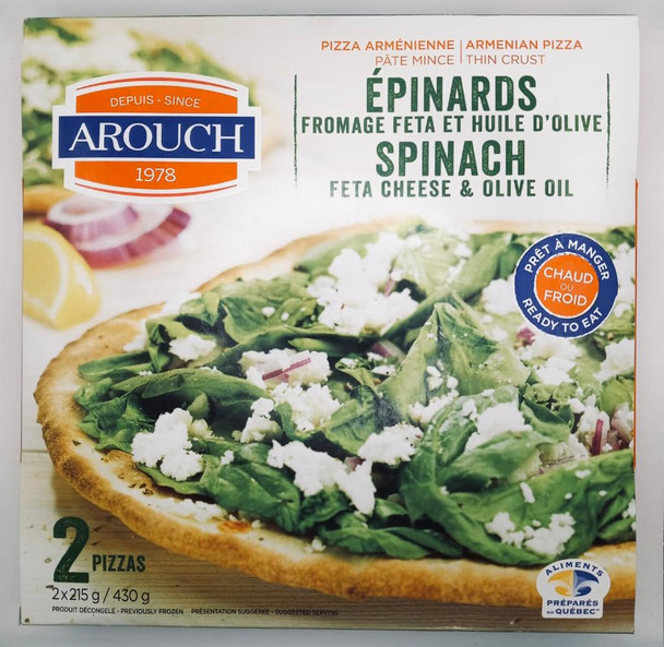 Arouch Feta Cheese&spinach Pizza (2 Pcs)