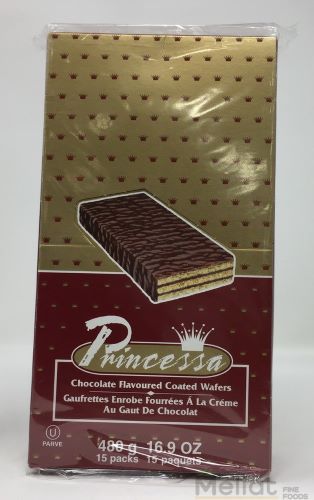 Princessa Chocolate Flavoured Coated Wafers 480gr