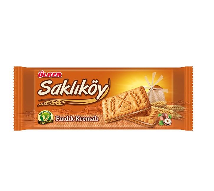 Saklikoy - Whole Wheat Flour Sandwich Biscuits With Hazelnut Cream 100gr