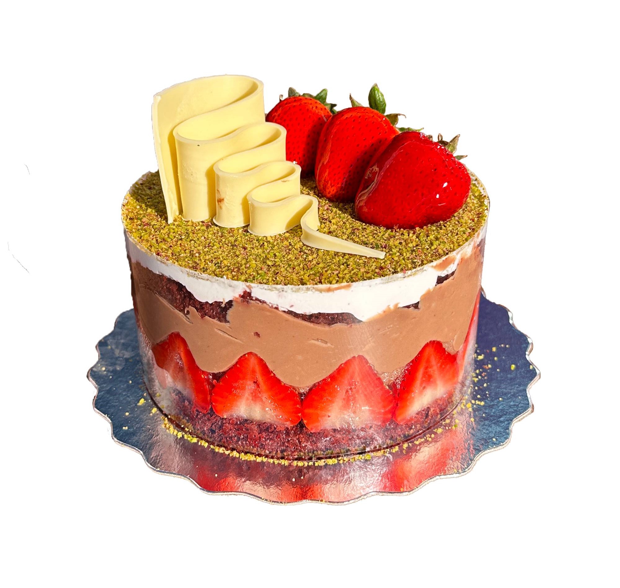 Chocolate & Strawberry Short Cake (6 Inch For 8 People)