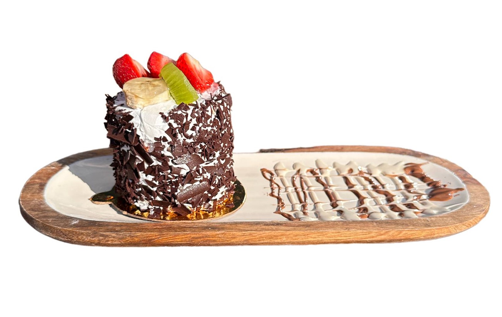Chocolate Fruit Cake ( Strawberry & Banana)