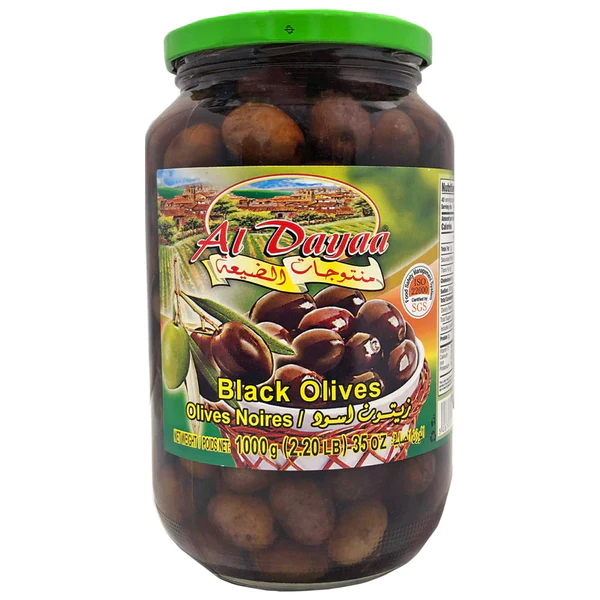 Al Dayaa Black Olives 1l