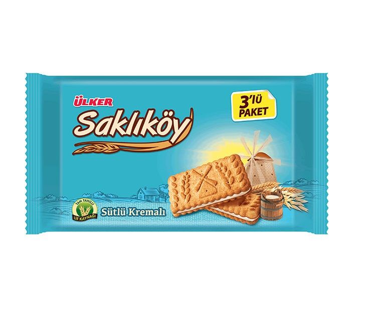 Saklikoy Oat Cookie With Milk Cream 3 Pack 264 Gr